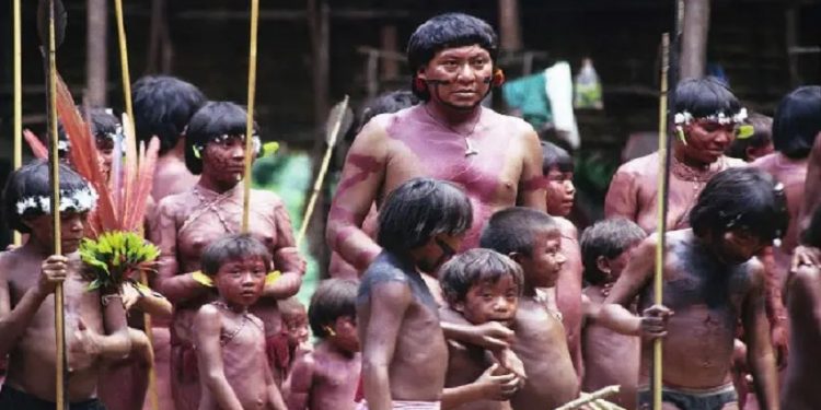 Davi Yanomami em uma comunidade, Brasil. © Survival