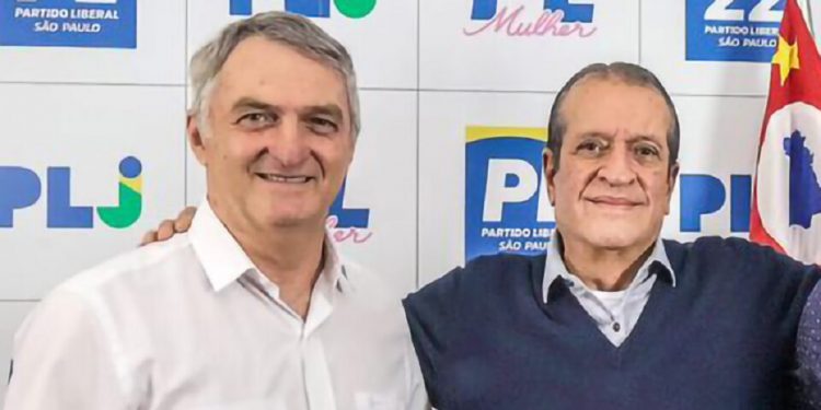 Renato Bolsonaro e o presidente nacional do PL, Valdemar da Costa Neto.| Foto: Reprodução / Instagram