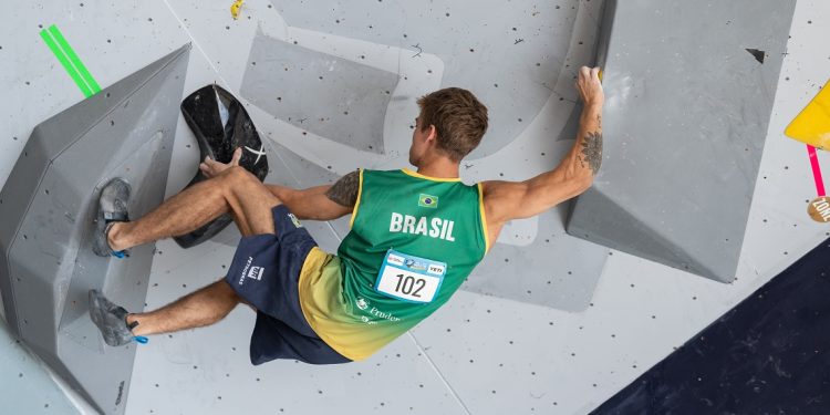 Felipe Ho durante a Copa do Mundo de Salt Lake City 2023 | Foto: Slobodan Miskovic/IFSC